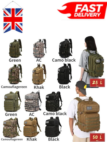25l 50l tactical backpack - 25l,